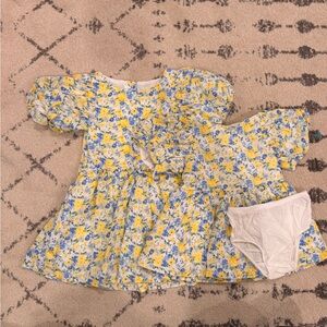 Janie and Jack Yellow and Blue Floral Dress